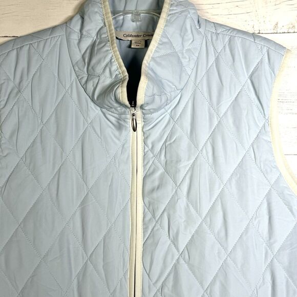 Coldwater Creek Quilted Puffer Vest Full Zip 2X - Picture 2 of 4